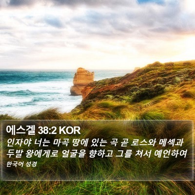에스겔 38:2 KOR Bible Verse Image