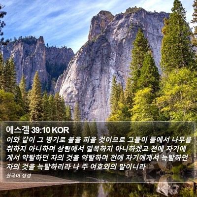 에스겔 39:10 KOR Bible Verse Image