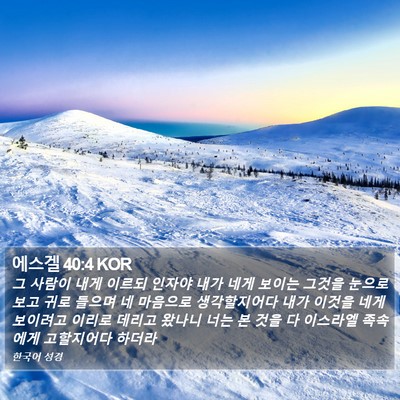 에스겔 40:4 KOR Bible Verse Image