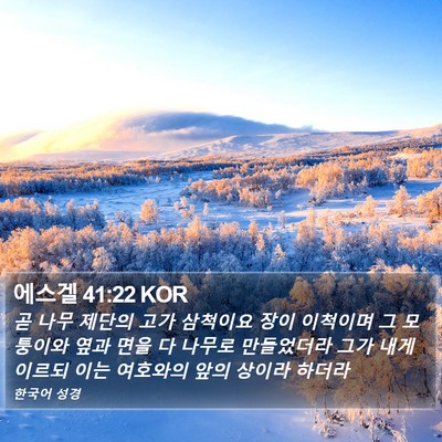 에스겔 41:22 KOR Bible Verse Image