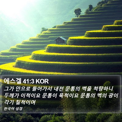 에스겔 41:3 KOR Bible Verse Image