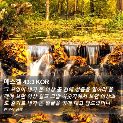 에스겔 43:3 KOR Bible Verse Image