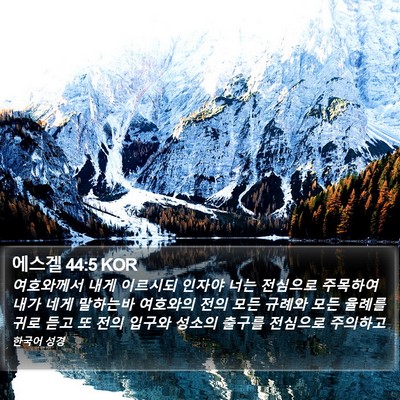 에스겔 44:5 KOR Bible Verse Image