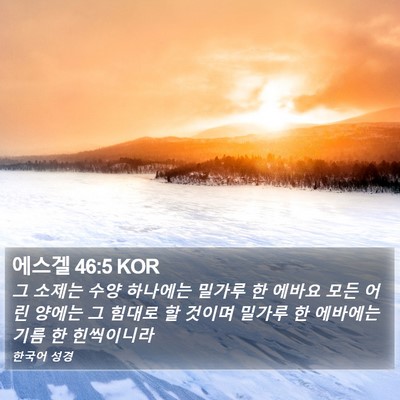 에스겔 46:5 KOR Bible Verse Image