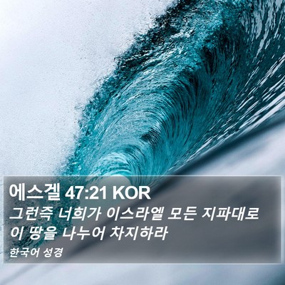 에스겔 47:21 KOR Bible Verse Image