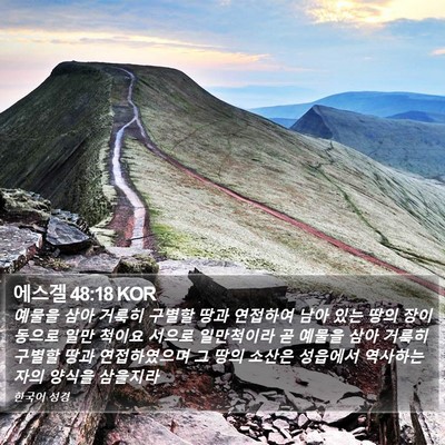 에스겔 48:18 KOR Bible Verse Image