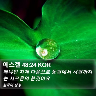 에스겔 48:24 KOR Bible Verse Image
