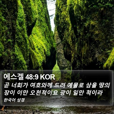 에스겔 48:9 KOR Bible Verse Image
