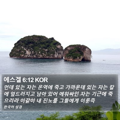에스겔 6:12 KOR Bible Verse Image