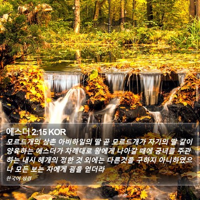 에스더 2:15 KOR Bible Verse Image