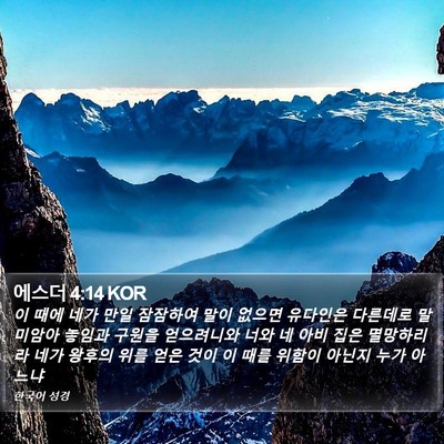 에스더 4:14 KOR Bible Verse Image