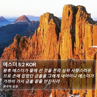 에스더 5:2 KOR Bible Verse Image