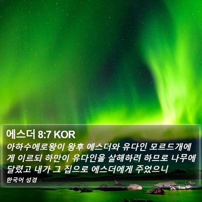 에스더 8:7 KOR Bible Verse Image
