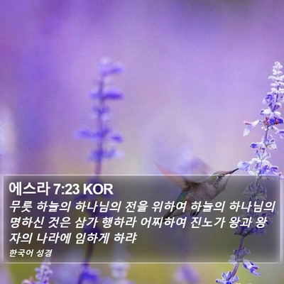 에스라 7:23 KOR Bible Verse Image