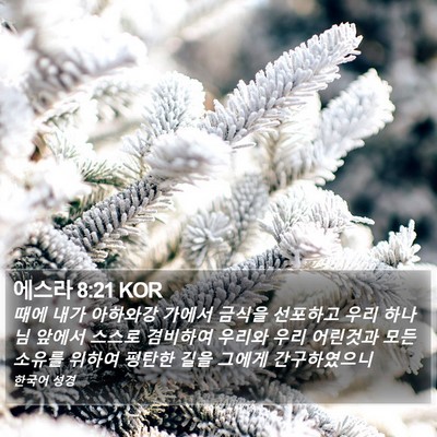 에스라 8:21 KOR Bible Verse Image