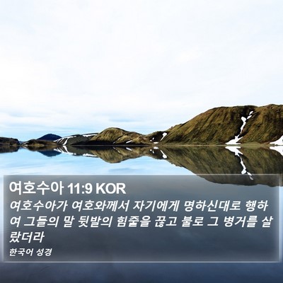 여호수아 11:9 KOR Bible Verse Image