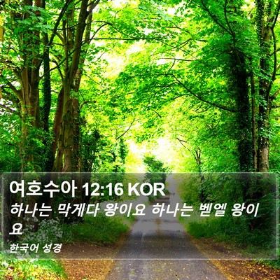 여호수아 12:16 KOR Bible Verse Image