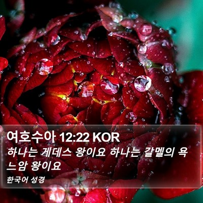 여호수아 12:22 KOR Bible Verse Image
