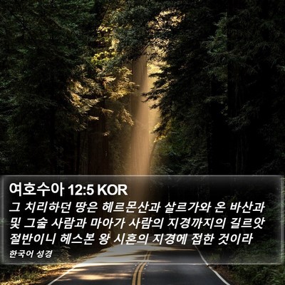 여호수아 12:5 KOR Bible Verse Image