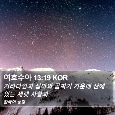 여호수아 13:19 KOR Bible Verse Image