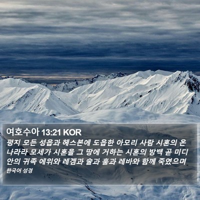 여호수아 13:21 KOR Bible Verse Image