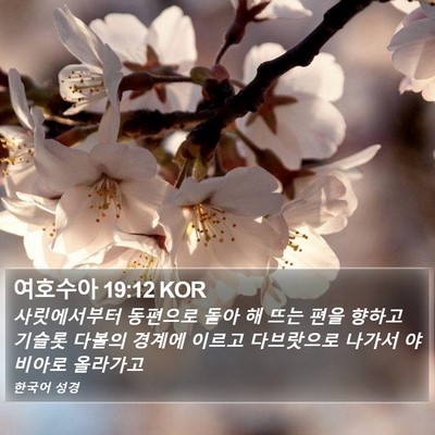 여호수아 19:12 KOR Bible Verse Image