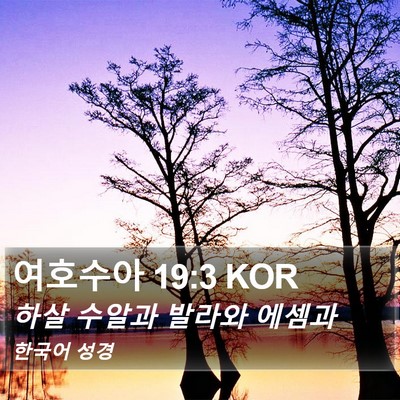 여호수아 19:3 KOR Bible Verse Image
