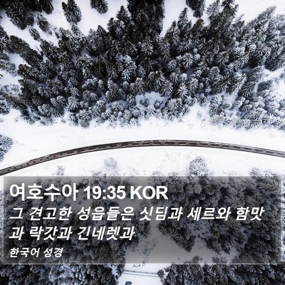 여호수아 19:35 KOR Bible Verse Image