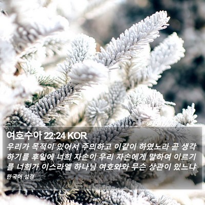 여호수아 22:24 KOR Bible Verse Image