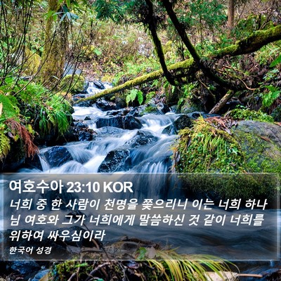 여호수아 23:10 KOR Bible Verse Image