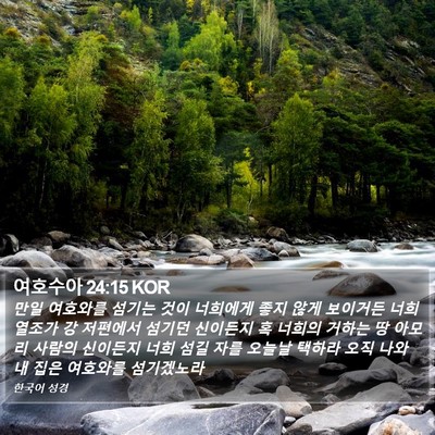 여호수아 24:15 KOR Bible Verse Image