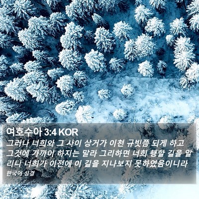 여호수아 3:4 KOR Bible Verse Image