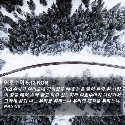 여호수아 5:13 KOR Bible Verse Image