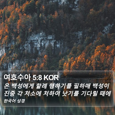 여호수아 5:8 KOR Bible Verse Image