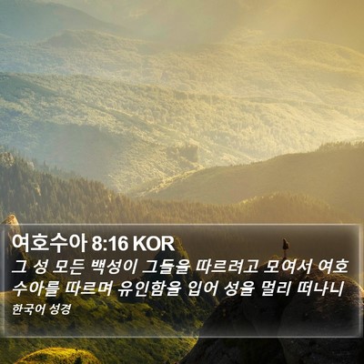 여호수아 8:16 KOR Bible Verse Image