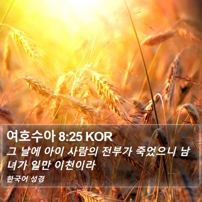여호수아 8:25 KOR Bible Verse Image