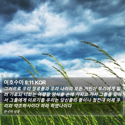 여호수아 9:11 KOR Bible Verse Image