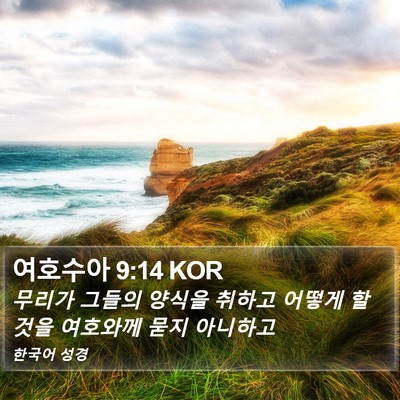 여호수아 9:14 KOR Bible Verse Image