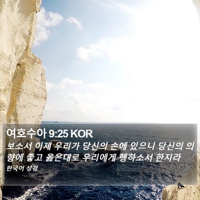 여호수아 9:25 KOR Bible Verse Image