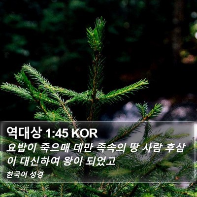 역대상 1:45 KOR Bible Verse Image