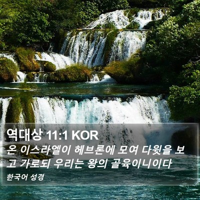 역대상 11:1 KOR Bible Verse Image
