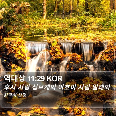 역대상 11:29 KOR Bible Verse Image