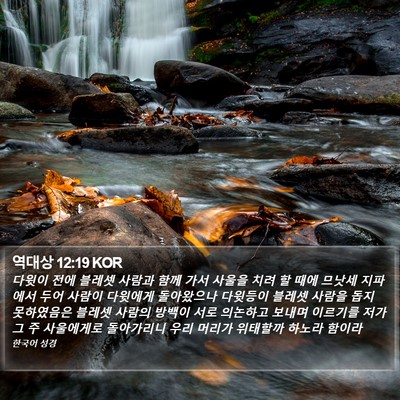 역대상 12:19 KOR Bible Verse Image