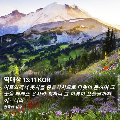 역대상 13:11 KOR Bible Verse Image