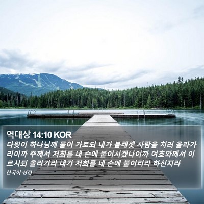 역대상 14:10 KOR Bible Verse Image
