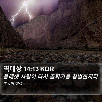 역대상 14:13 KOR Bible Verse Image