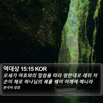 역대상 15:15 KOR Bible Verse Image