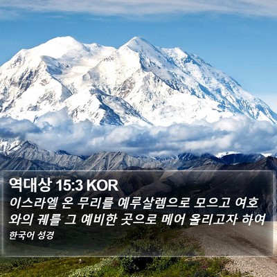 역대상 15:3 KOR Bible Verse Image