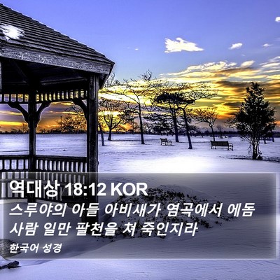 역대상 18:12 KOR Bible Verse Image