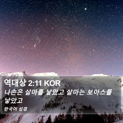 역대상 2:11 KOR Bible Verse Image